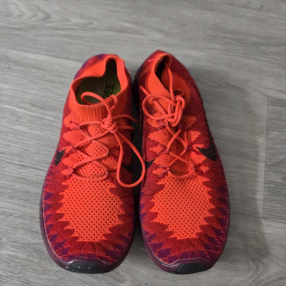 Nike Womens Free 3.0 Flyknit Bright Crimson 636231-600 Size 8.5 Shoes Sneakers - Picture 8 of 10